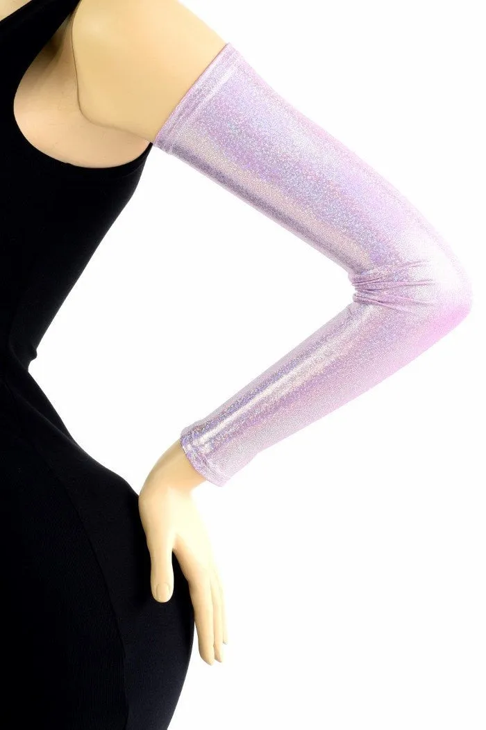 Lilac Holographic Arm Warmer Sleeves