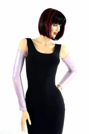 Lilac Holographic Arm Warmer Sleeves