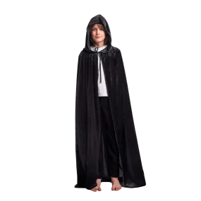 Long Hooded Cloak Velvet Cape Red Riding Hood Cosplay Costume