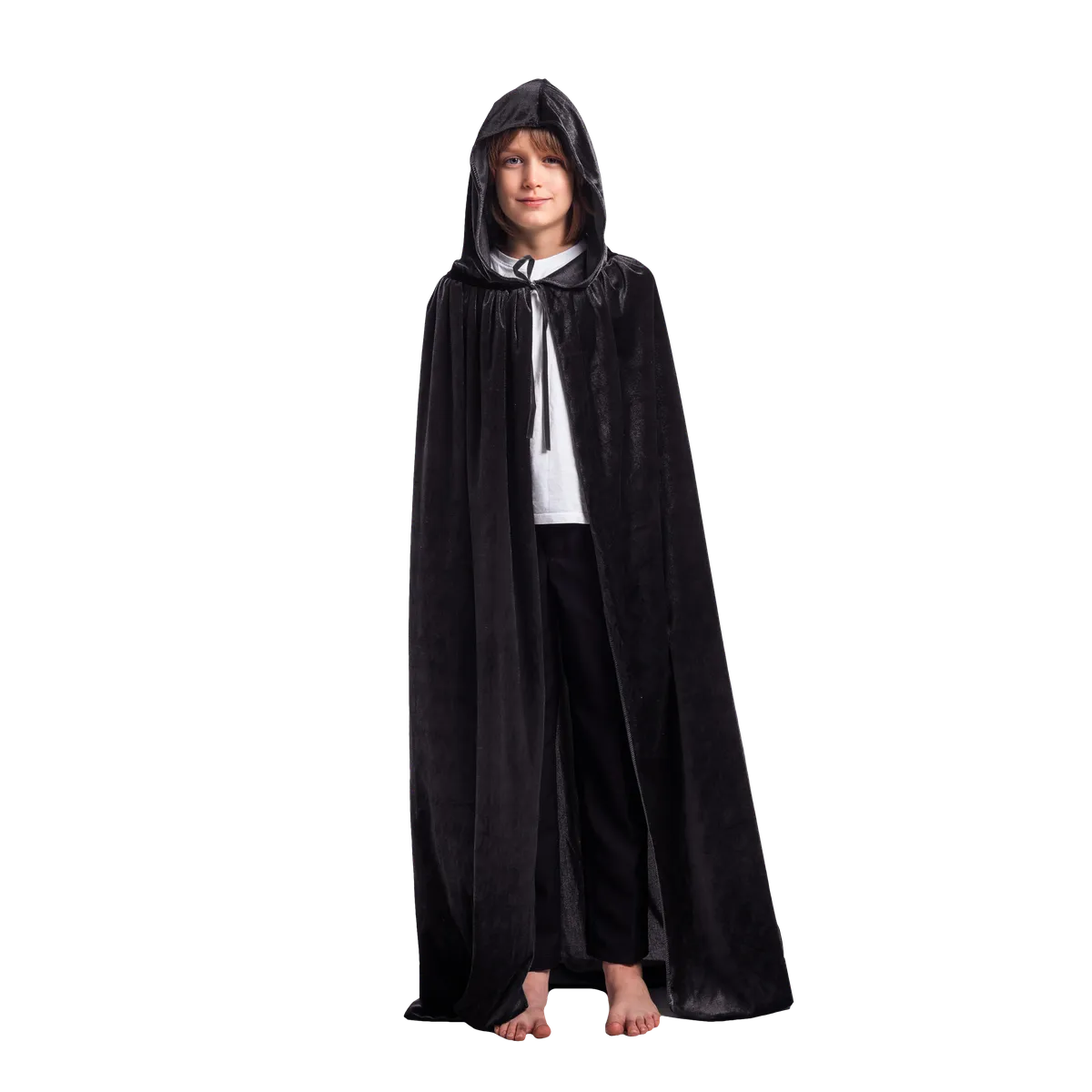 Long Hooded Cloak Velvet Cape Red Riding Hood Cosplay Costume