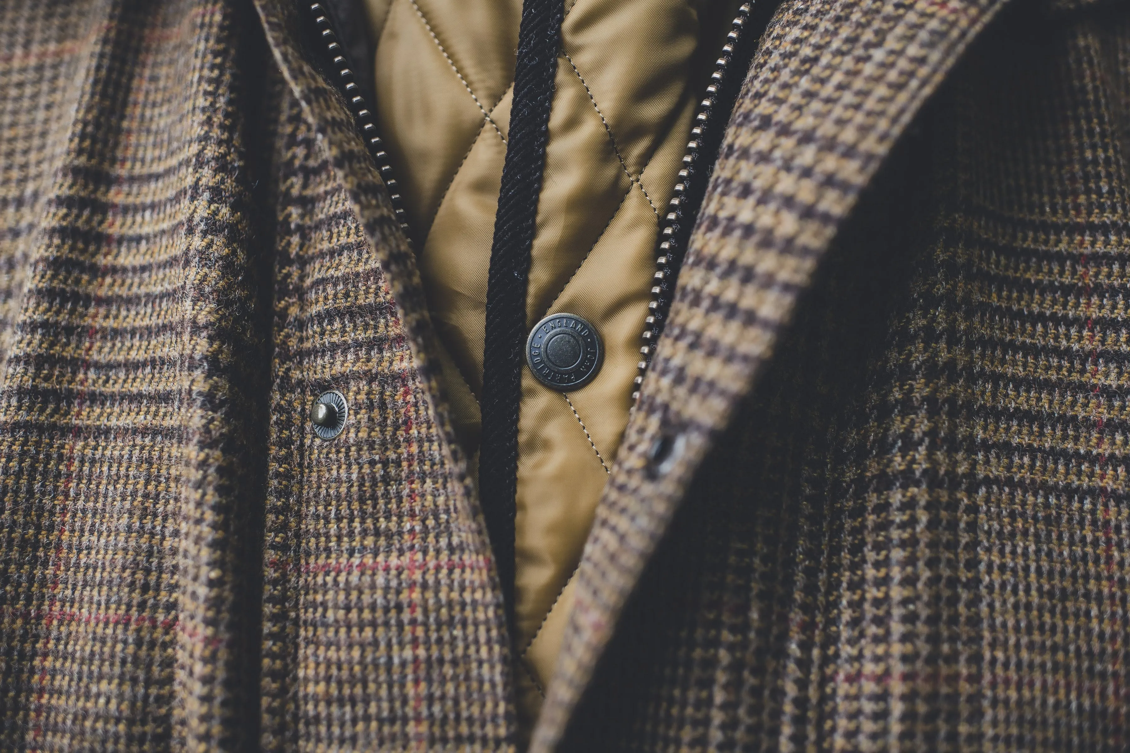 Lowland Hybrid Tweed Shooting Jacket - Brown Check