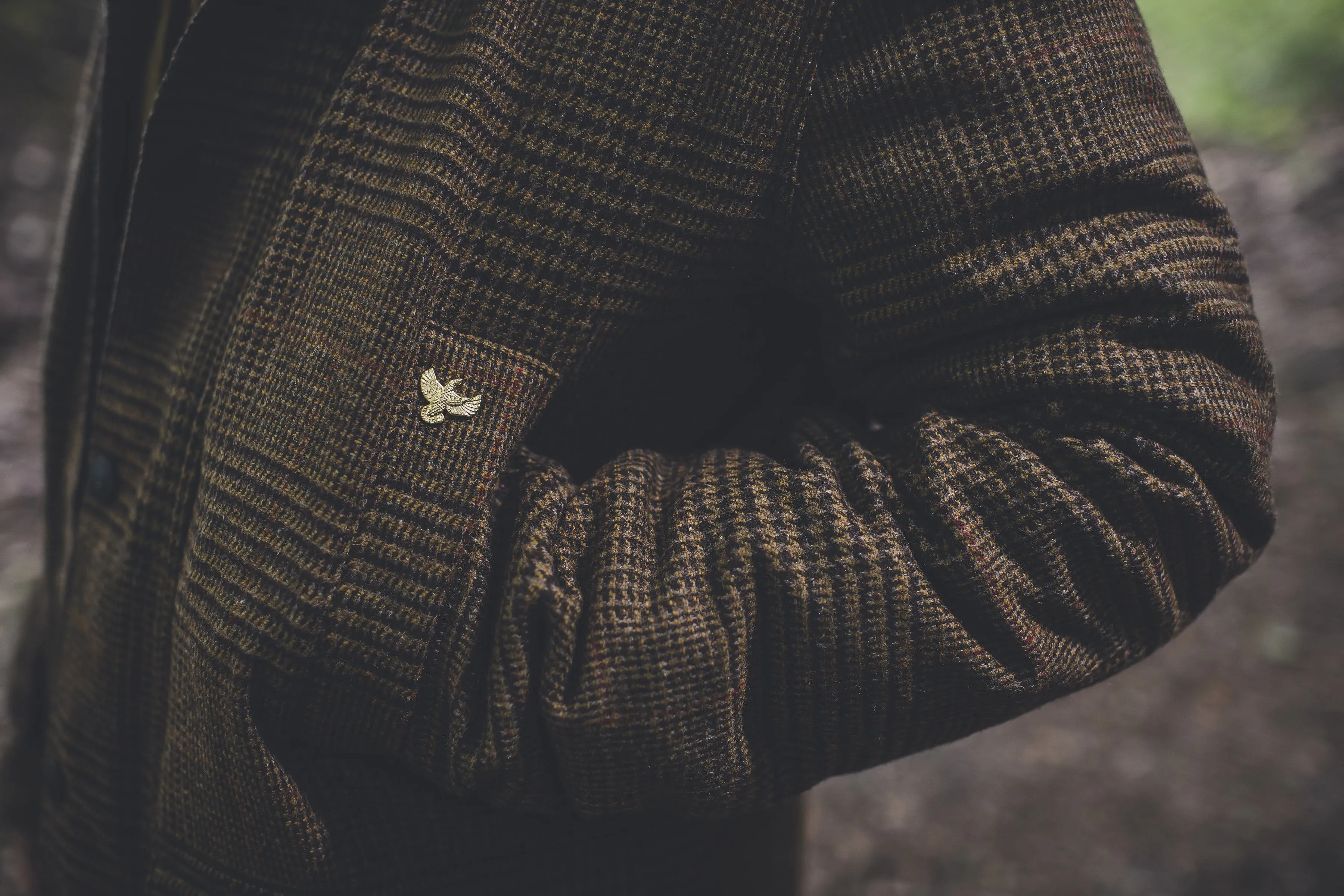 Lowland Hybrid Tweed Shooting Jacket - Brown Check