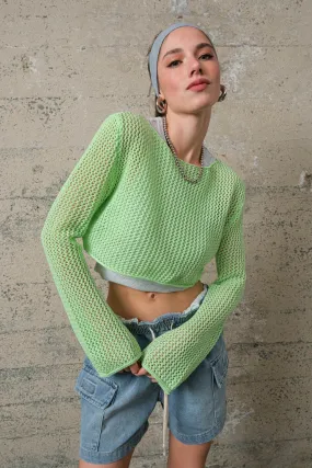 Malibu boatneck crop sweater s6260 apple