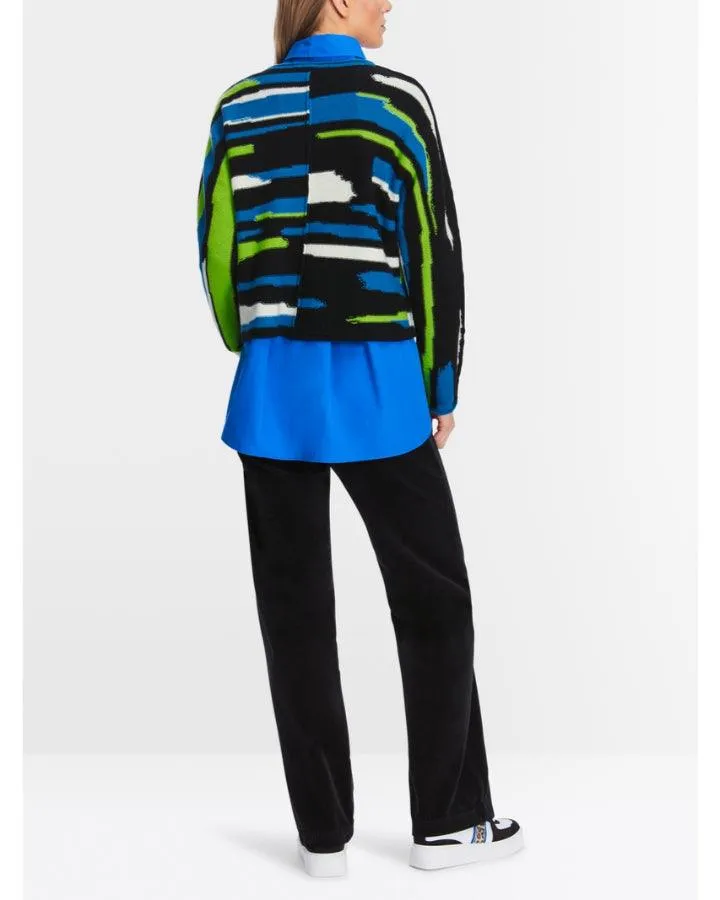 Marc Cain Asymmetric Stripe Pattern Sweater