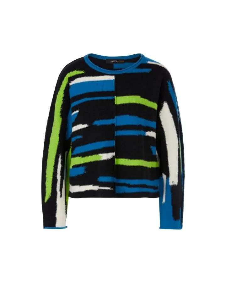 Marc Cain Asymmetric Stripe Pattern Sweater