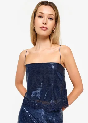 Marceli Sequin Camisole Dark Mirage