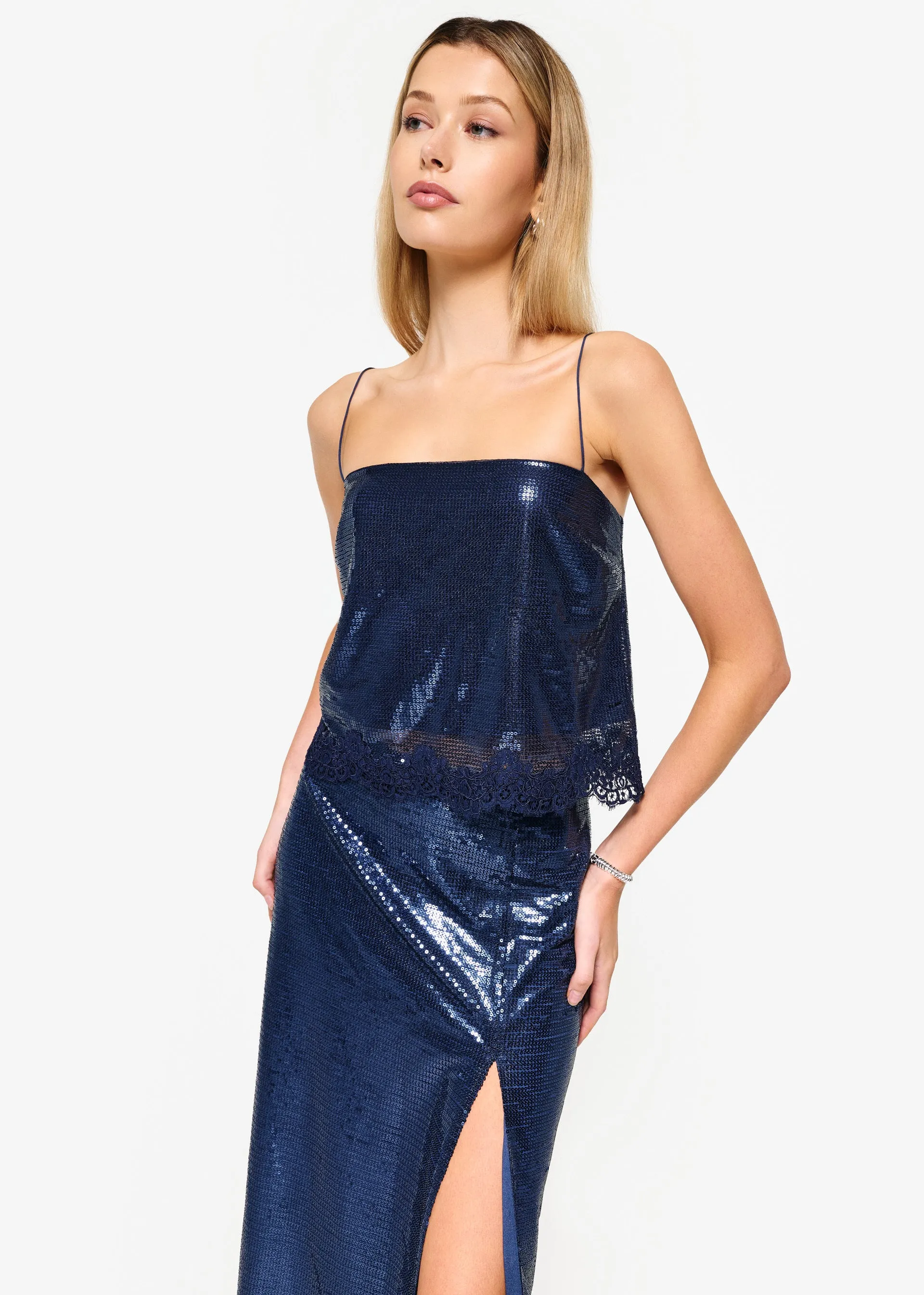 Marceli Sequin Camisole Dark Mirage