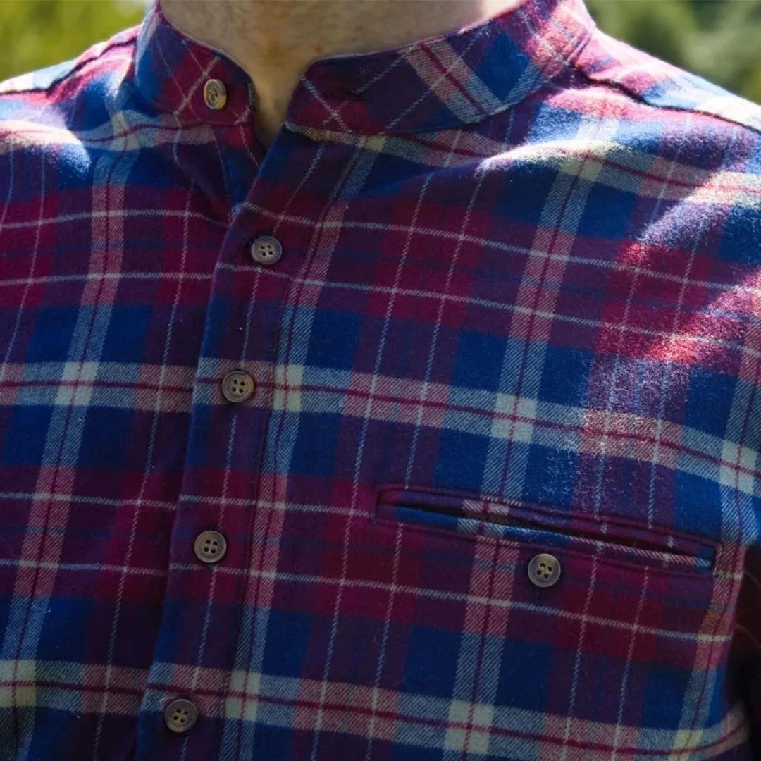 Maroon Flannel Grandfather Shirt