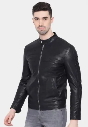 Men's Black Leather Jacket