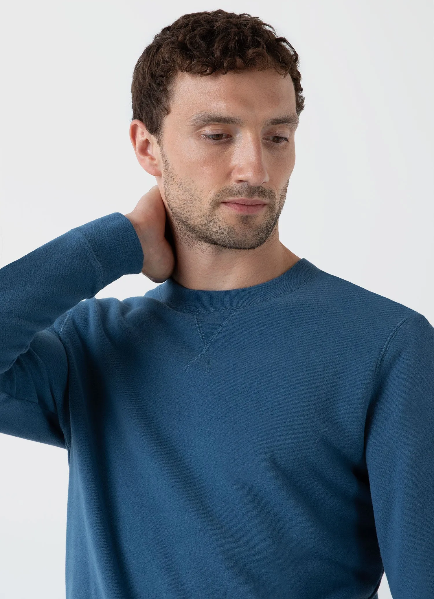 Men's Loopback Sweatshirt in Steel Blue