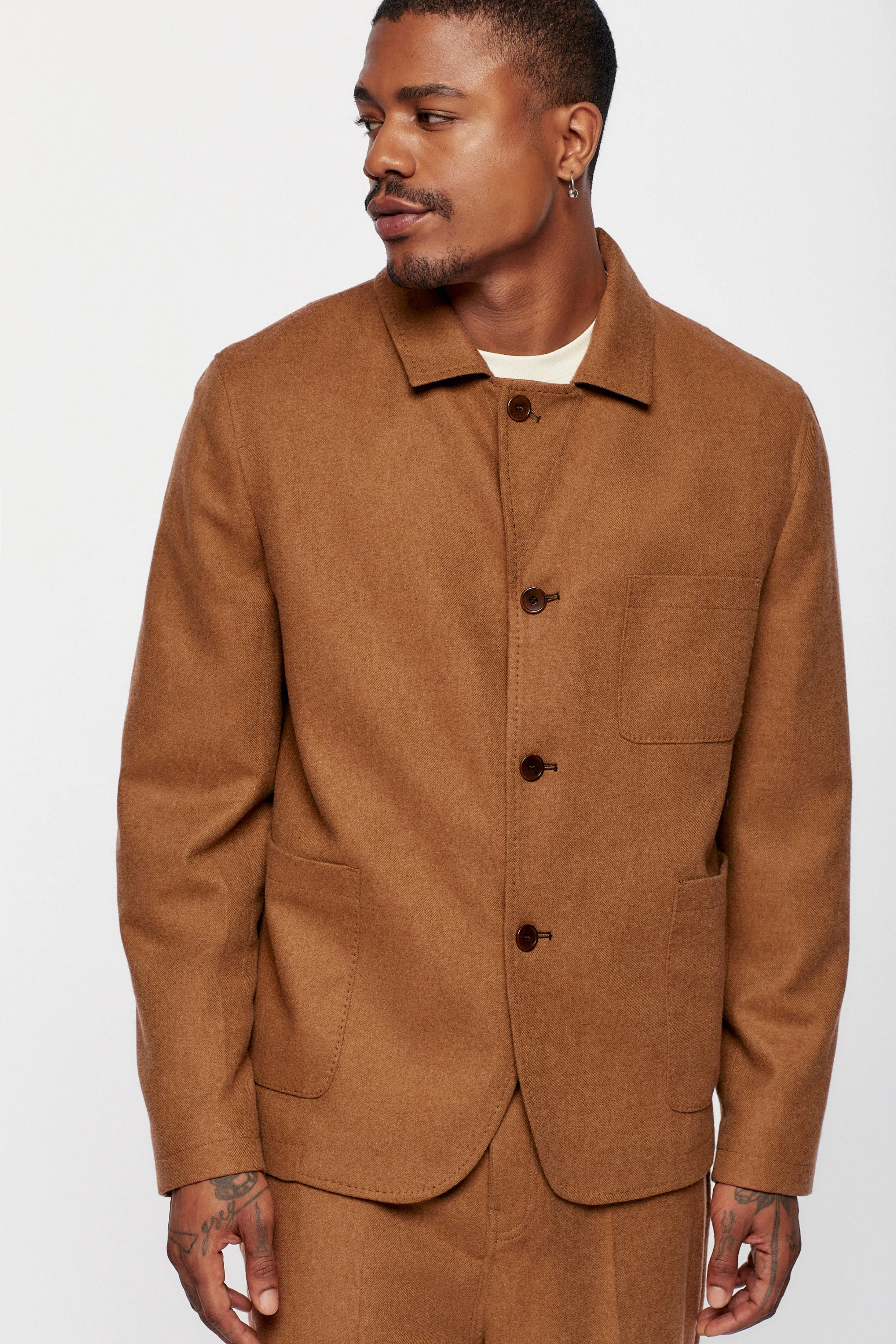 Men's Wool Sportcoat in Tan