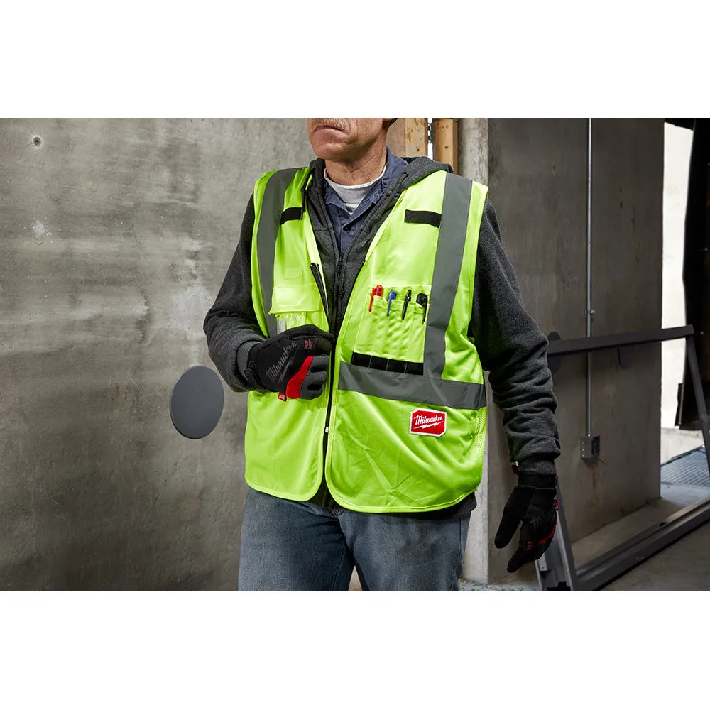 Milwaukee 48-73-5022 Class 2 - High Visibility Yellow Safety Vest - L/XL