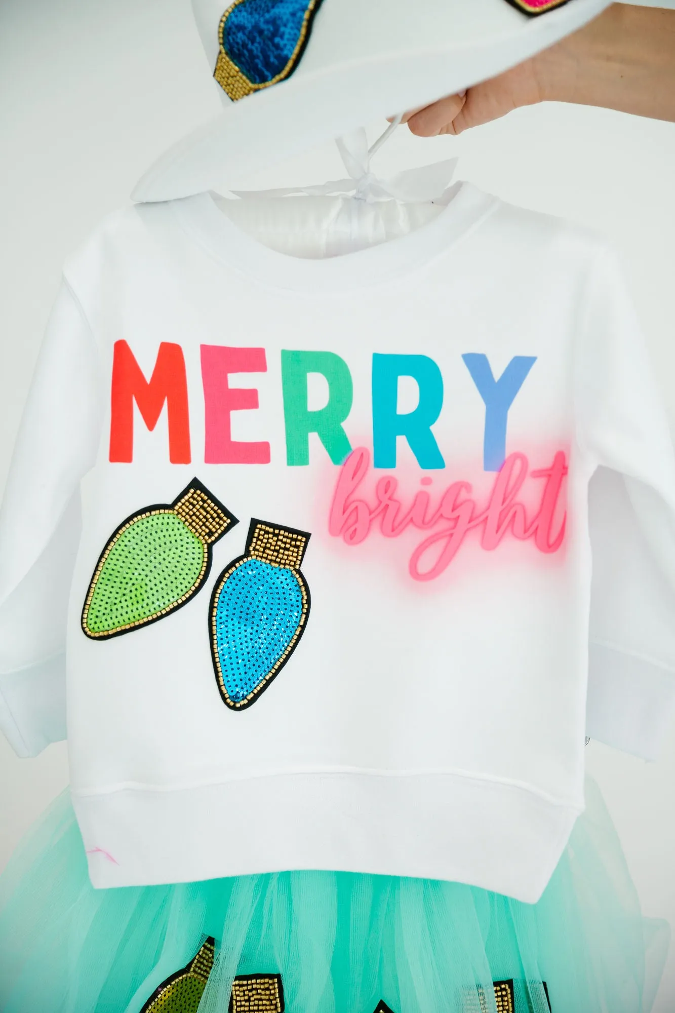 MINI KIDS MERRY BRIGHT WHITE PULLOVER