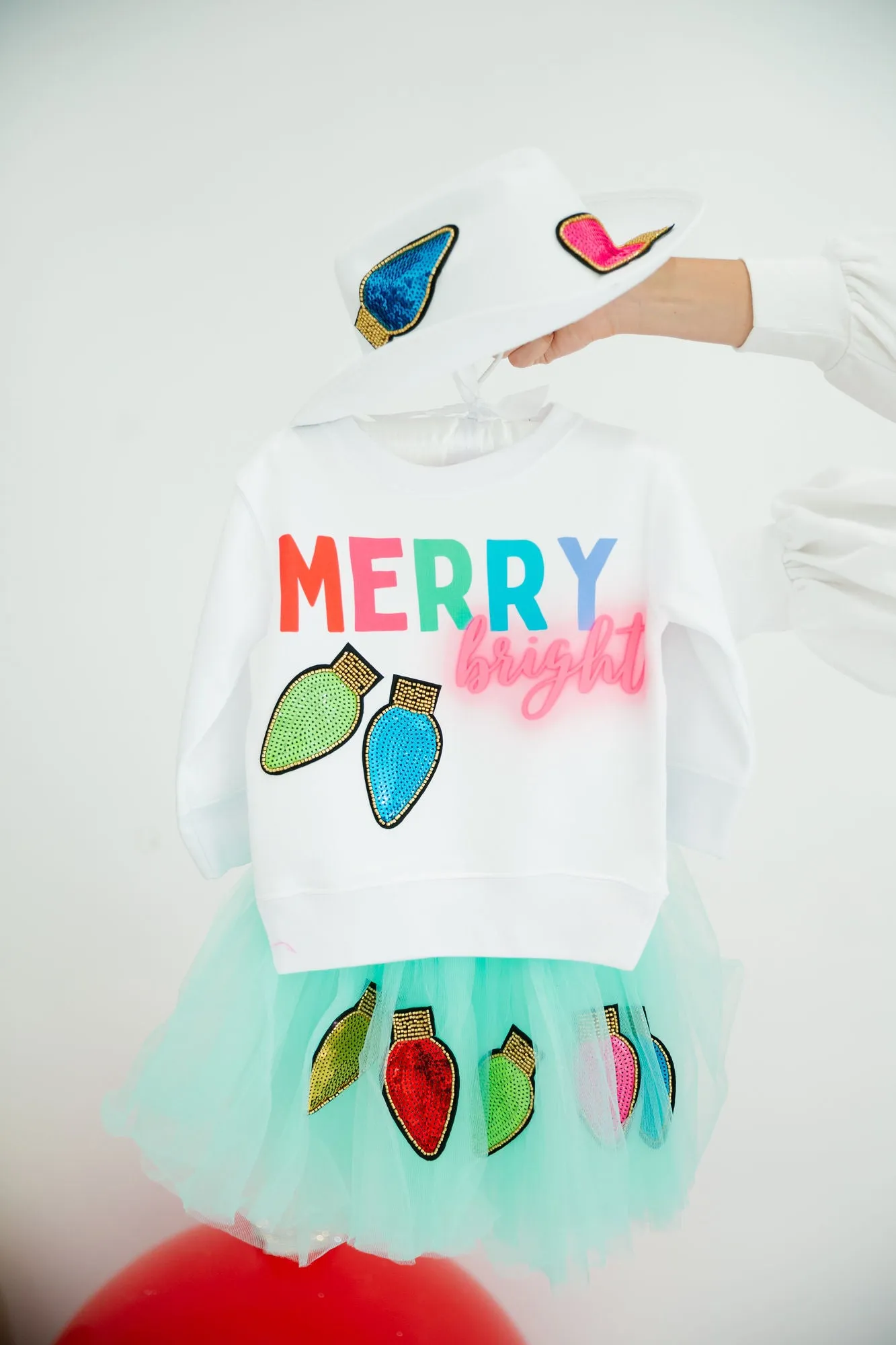 MINI KIDS MERRY BRIGHT WHITE PULLOVER