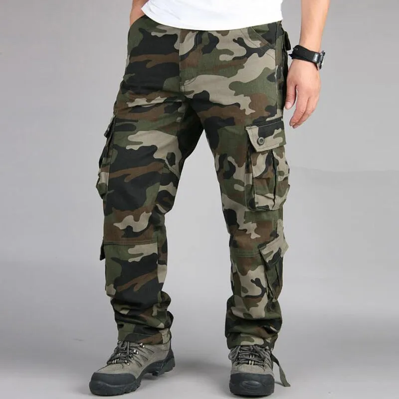 Multi-pockets Military Tactical Pants Outdoor Hiking Trekking Climbing Camouflage Trousers Cargo Pants Men Joggers Sweatpants