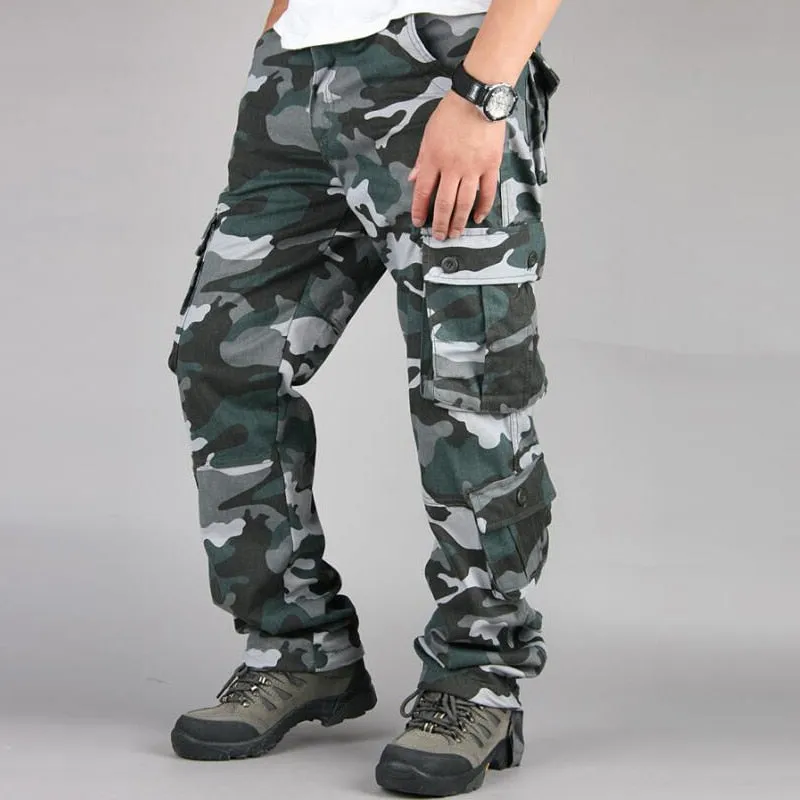 Multi-pockets Military Tactical Pants Outdoor Hiking Trekking Climbing Camouflage Trousers Cargo Pants Men Joggers Sweatpants