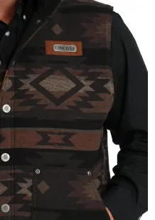 MWV1910001-Cinch Men's Reversible Vest-Brown