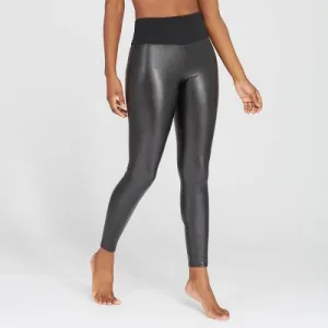 New - ASSETS by SPANX Womens Plus Regular Skinny Leg Ankle Faux Leather Leggings