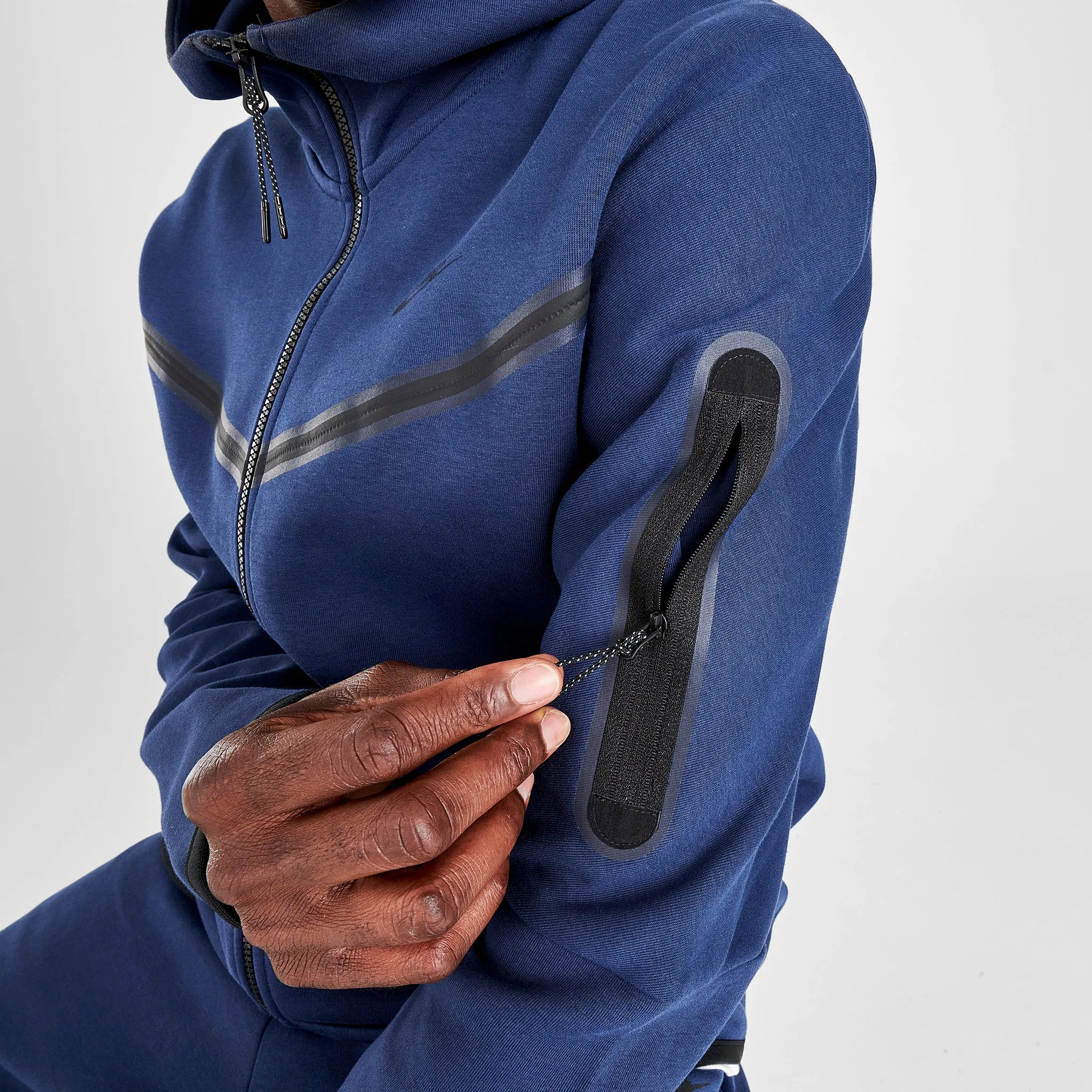 Nike Sportswear Tech Fleece Full Zip Hoodie Midnight Navy / Black