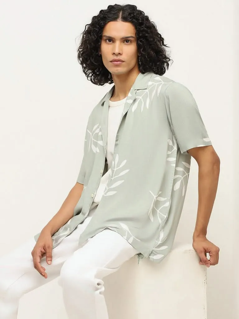 Nuon Sage Printed Shirt