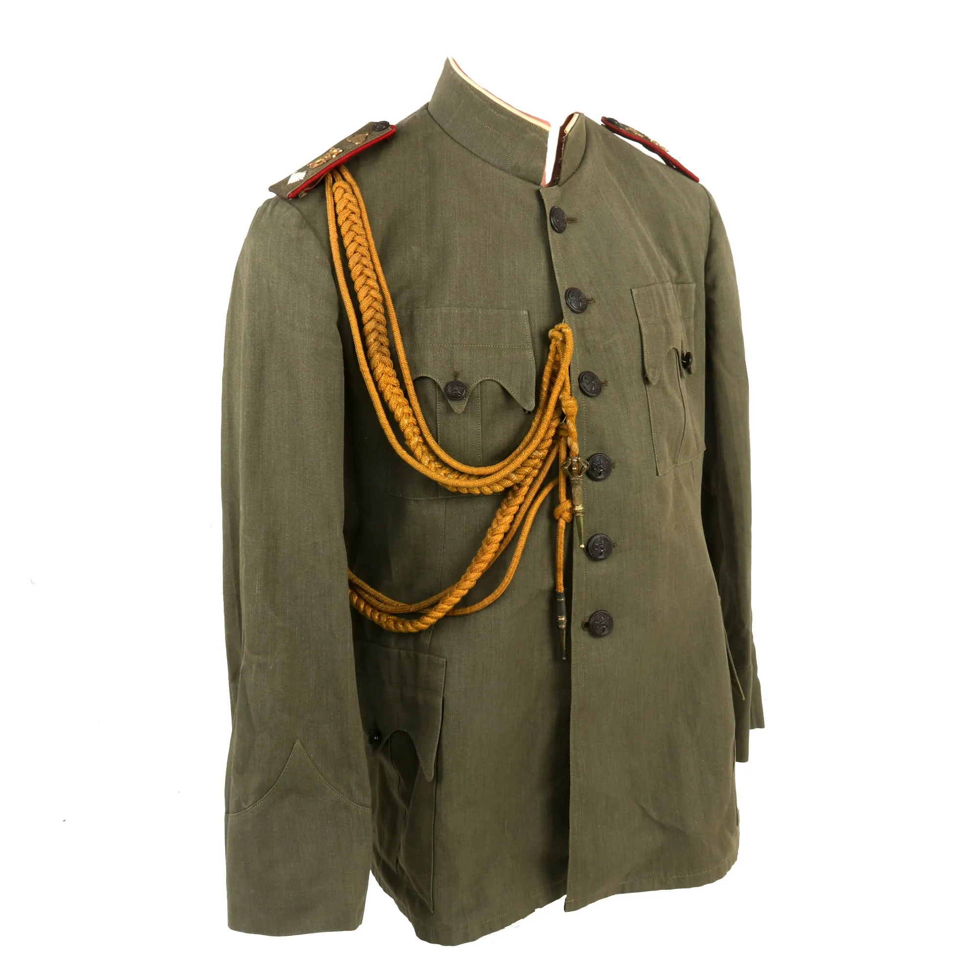 Original Bulgarian WWII Era Infantry Major-General Service Uniform Jacket With Museum Sign - Formerly Part of the A.A.F. Tank Museum