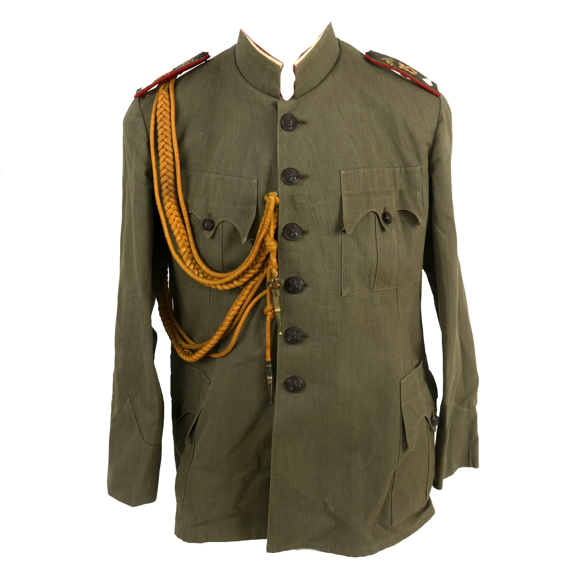 Original Bulgarian WWII Era Infantry Major-General Service Uniform Jacket With Museum Sign - Formerly Part of the A.A.F. Tank Museum