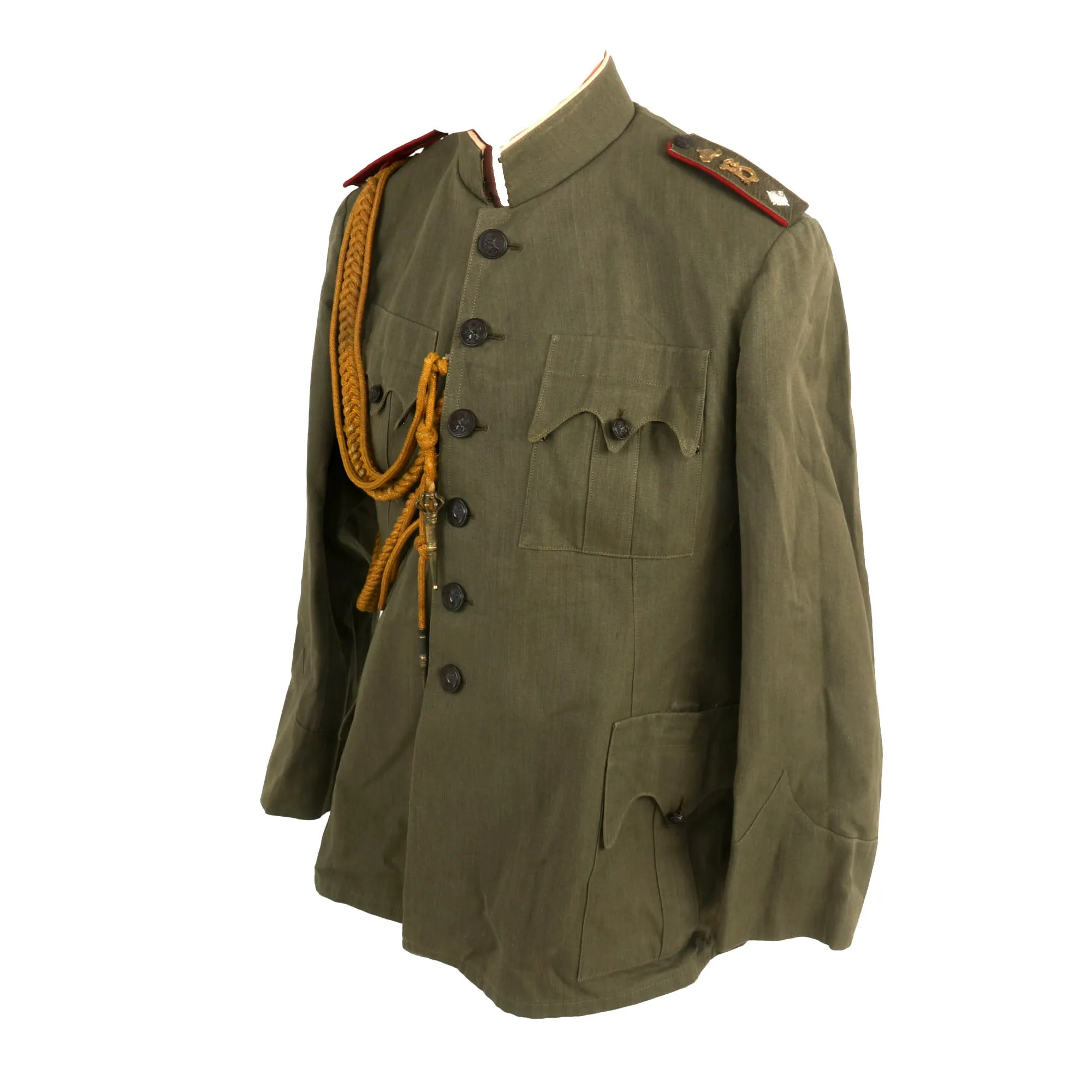 Original Bulgarian WWII Era Infantry Major-General Service Uniform Jacket With Museum Sign - Formerly Part of the A.A.F. Tank Museum