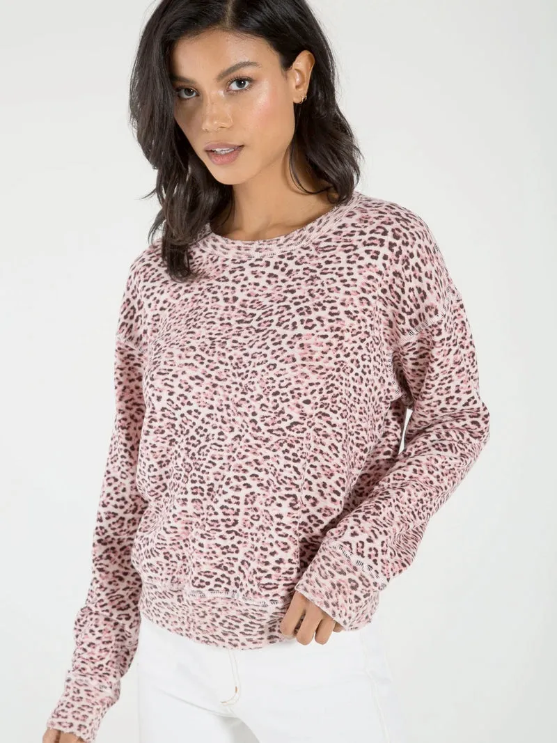 Philanthropy - Lauren Sweatshirt in Blossom Leopard