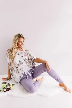 Play It Cozy Midrise Joggers in Lavender