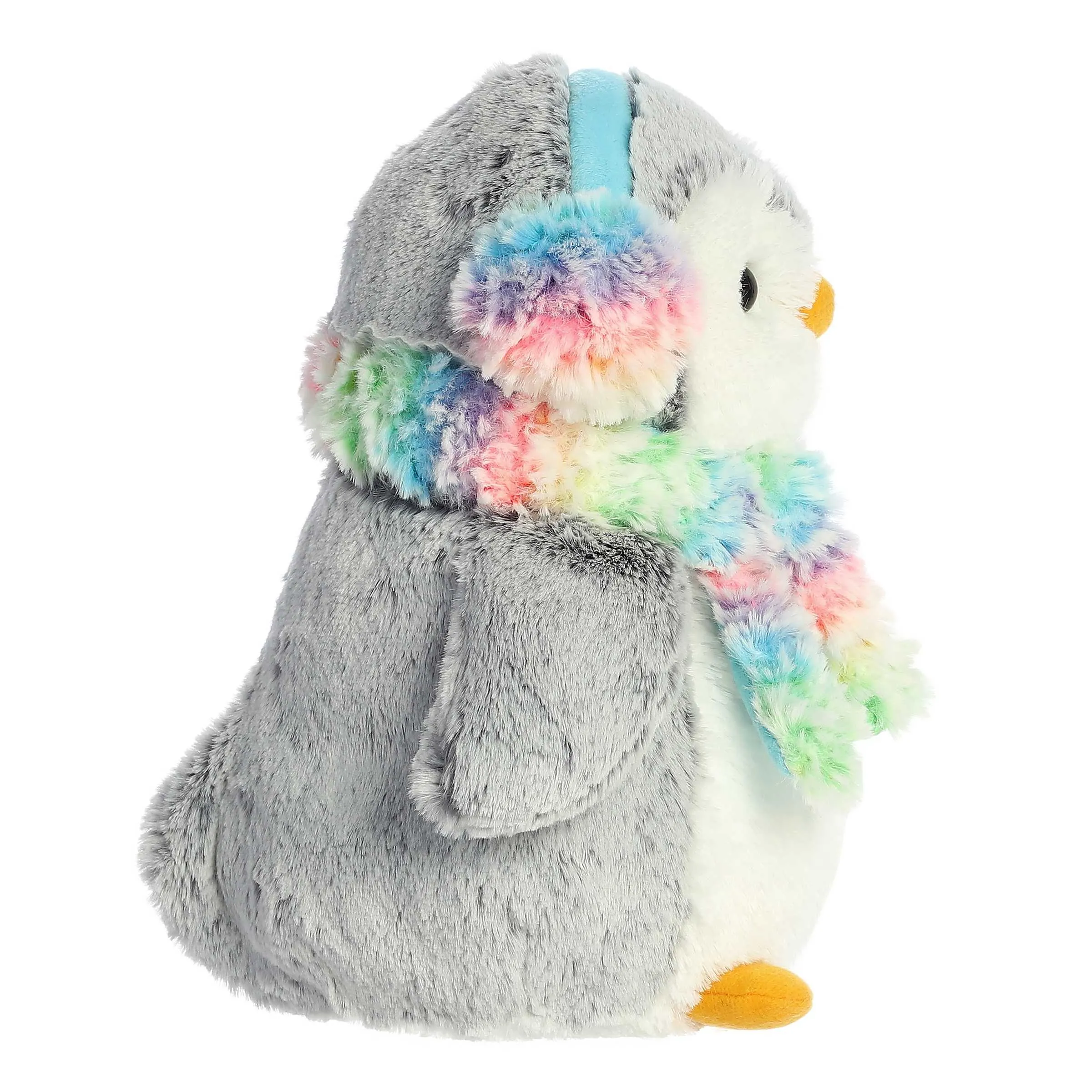 Pom Pom Penguin with Rainbow Muffs