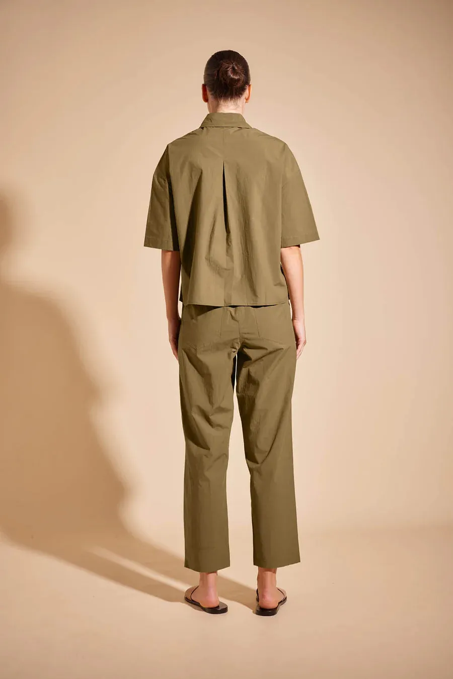 POPPY PIMA COTTON SHIRT | Olive