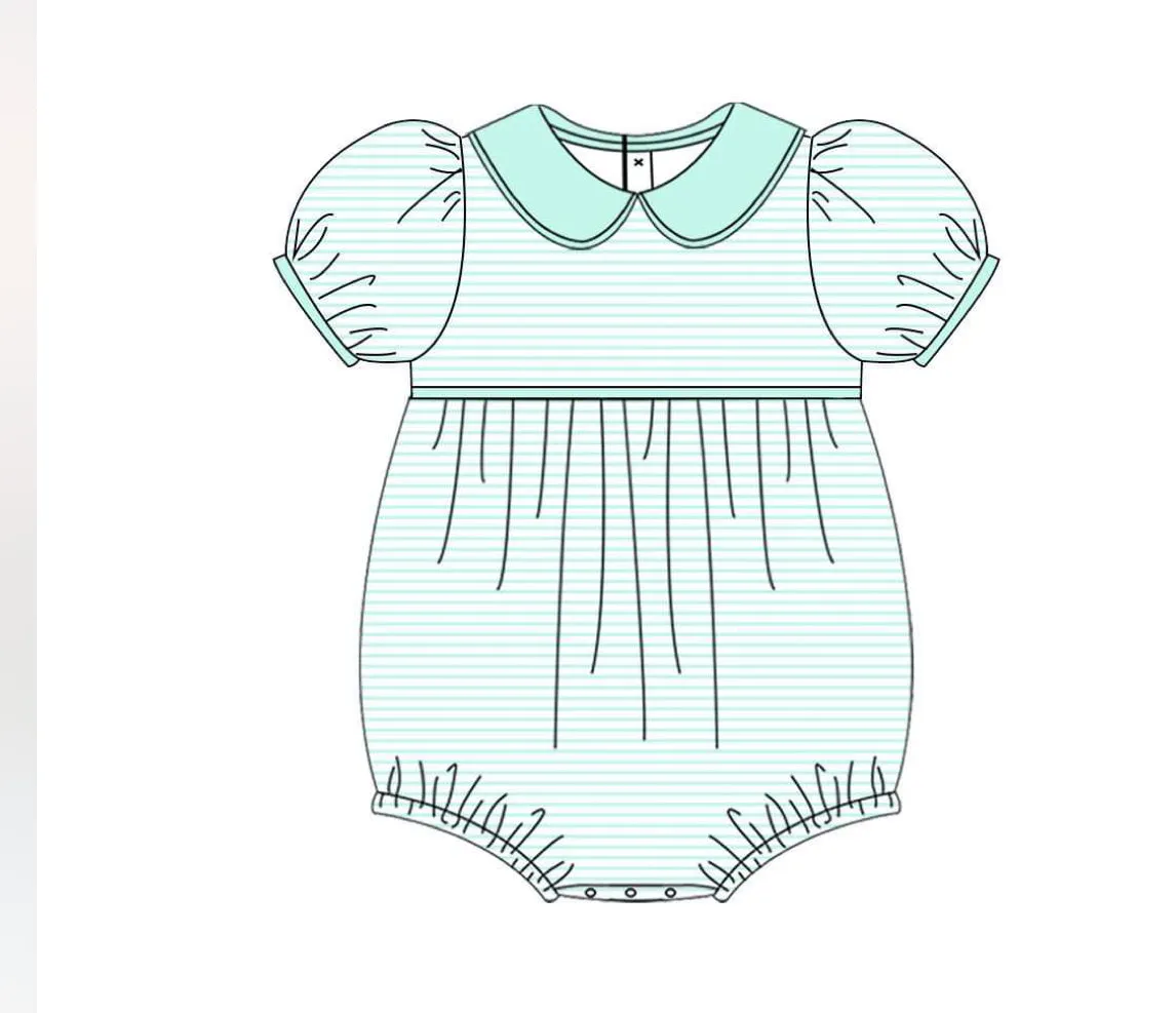 Preorder Striped Mint Knit Bubble