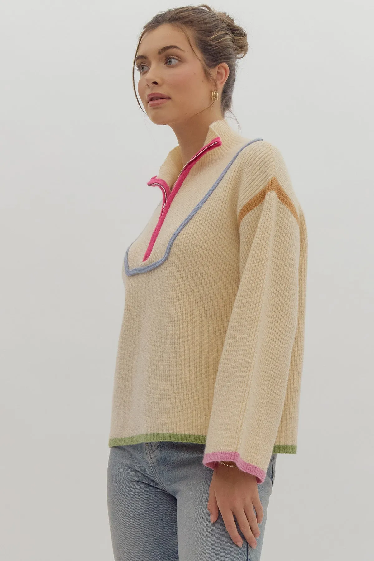 Pullover Sweater- Ecru