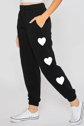 Queen of Hearts Black Sweatpants