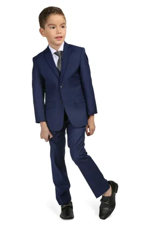 "Jax" Kids Indigo Suit (5-Piece Set)