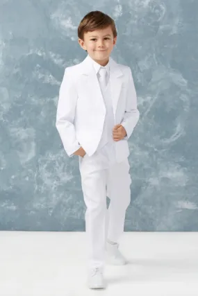 "Stanford" Kids White Suit (5-Piece Set)