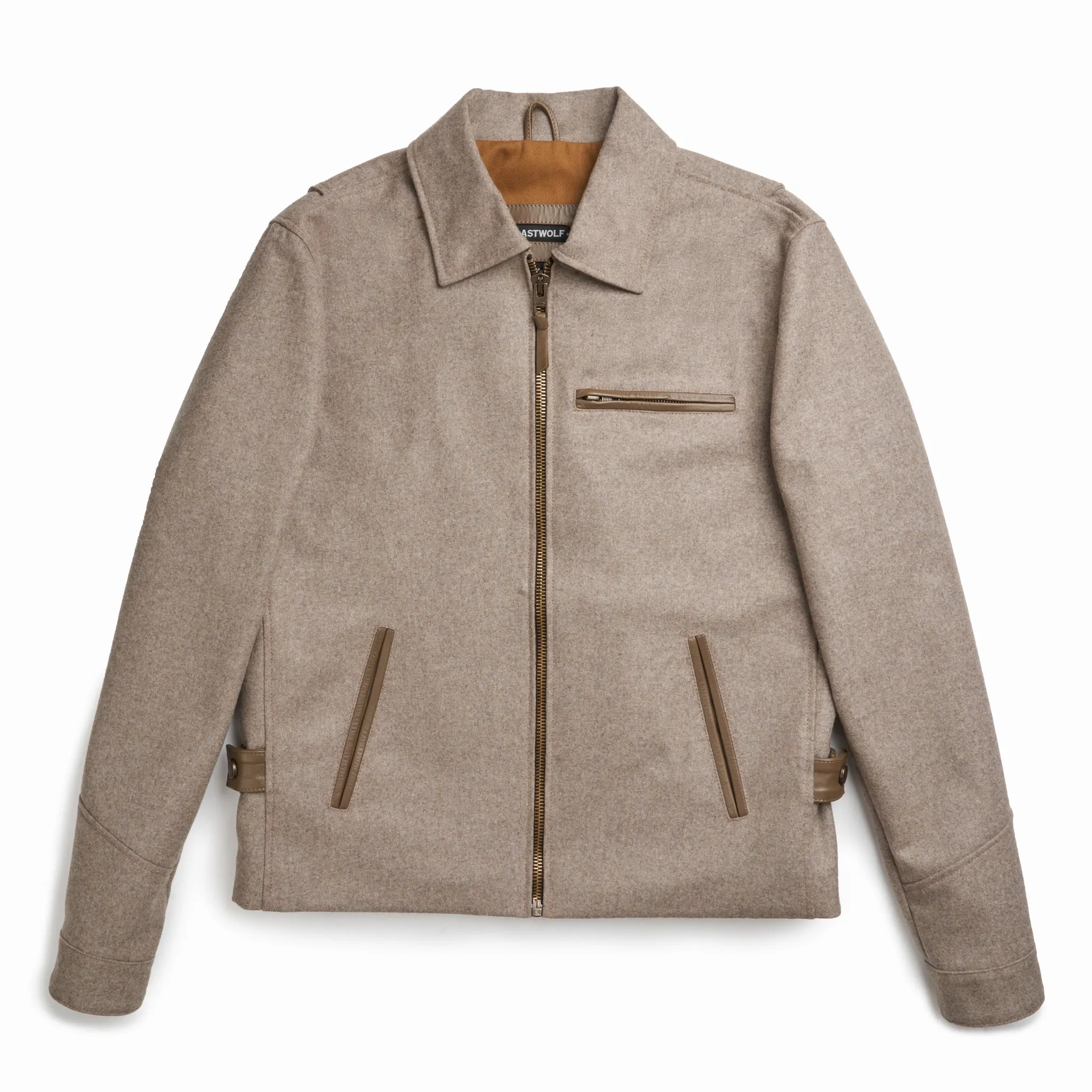 RAINIER MOTO WOOL JACKET - SAND