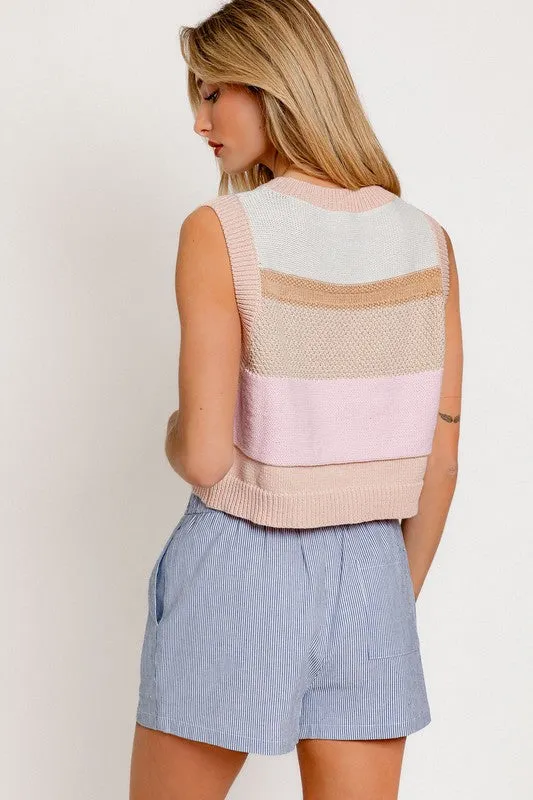 Round Neck Sweater Vest