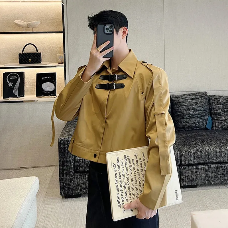 Safari Style Leather Buckle Jacket