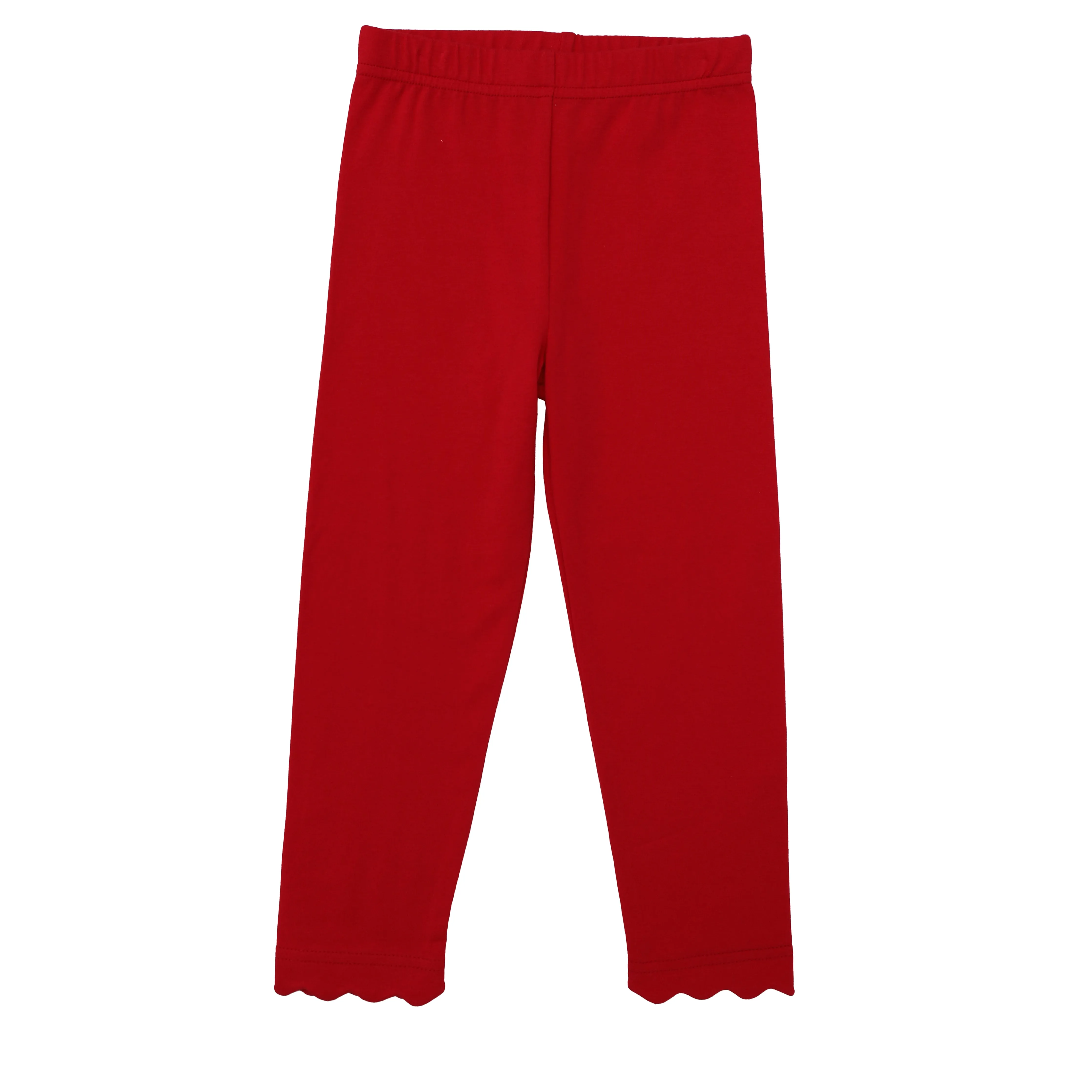 Scallop Leggings- Red