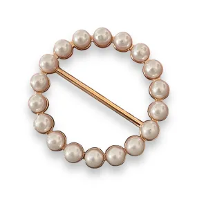 Scarf Pin Brooch - Pearl on Gold