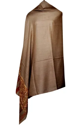 Semi Pashmina Shawl - Brown