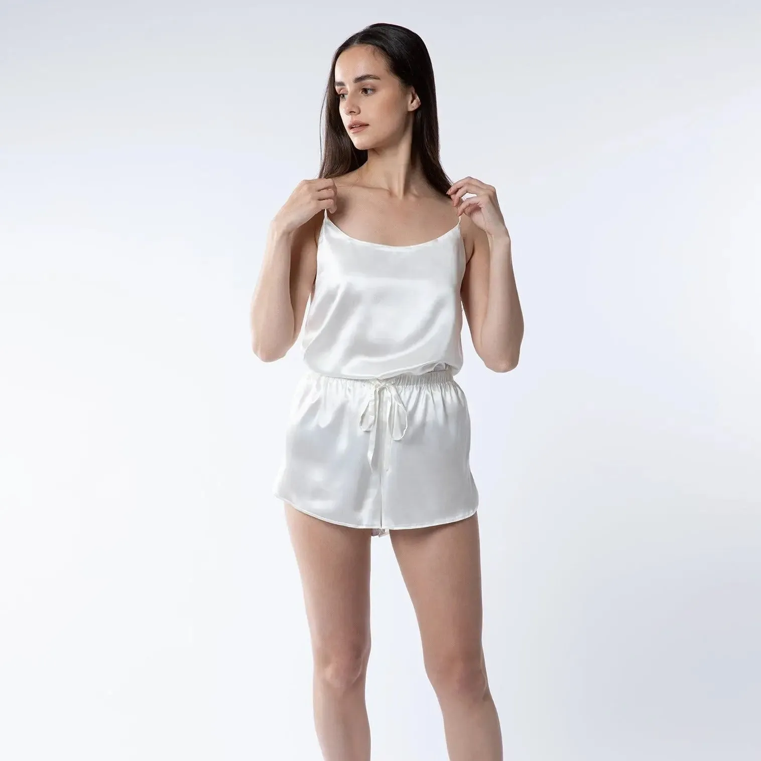 Silk Cami & Shorts Pyjama Set - Various Colours