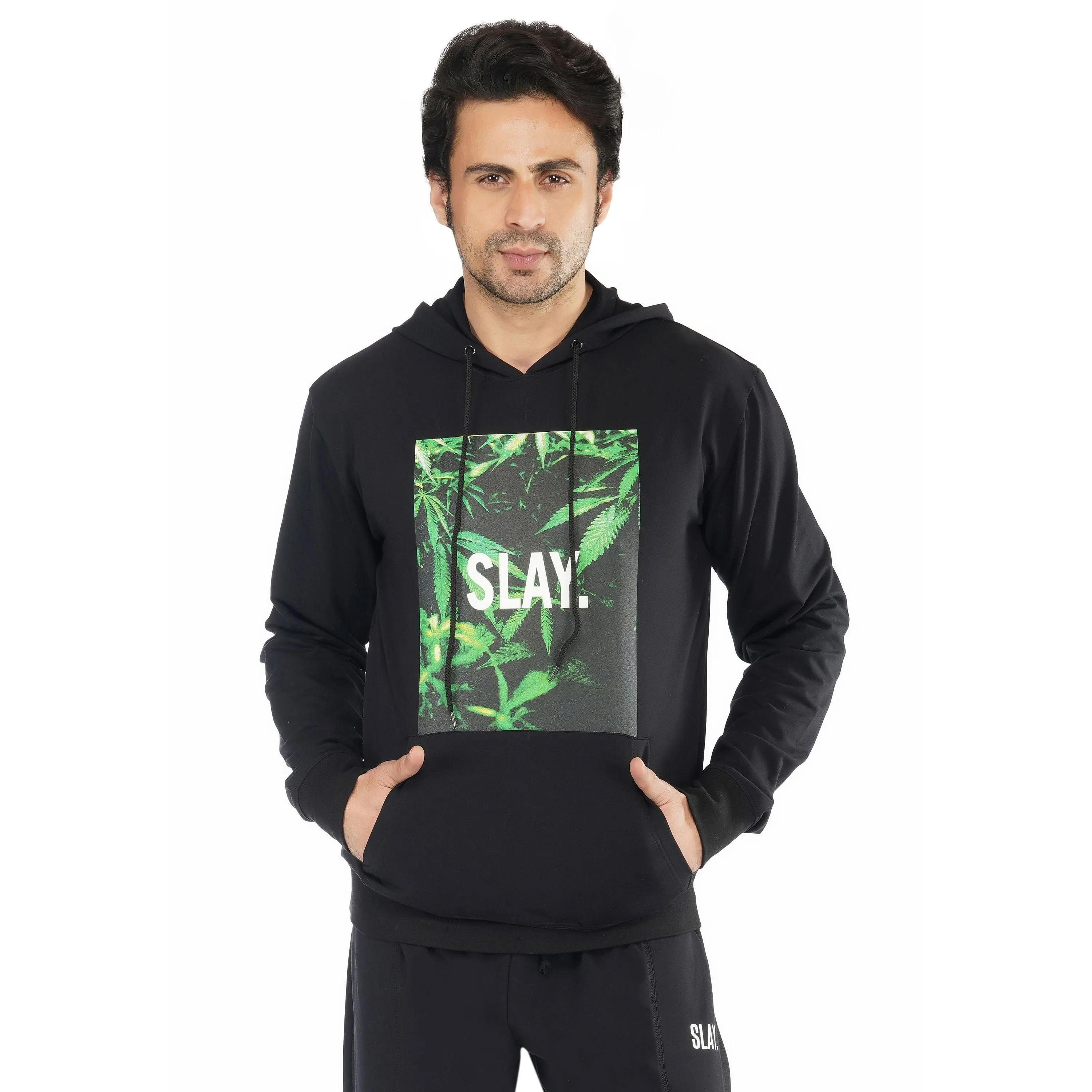 SLAY. Men's Printed 4/20 Edition Hoodie With Kangaroo Pocket