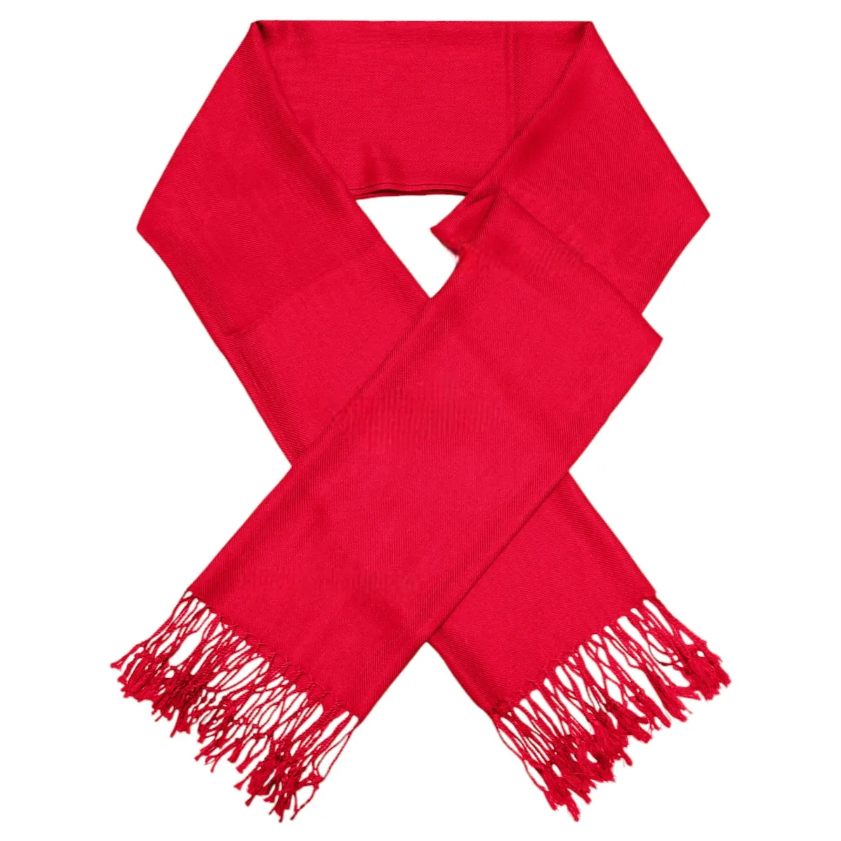 Solid Red Pashmina Scarves