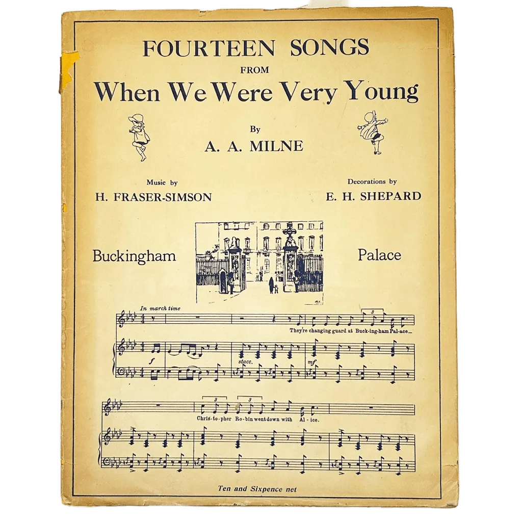 Songs from “When We Were Very Young” by A.A. Milne (1947) Music Book