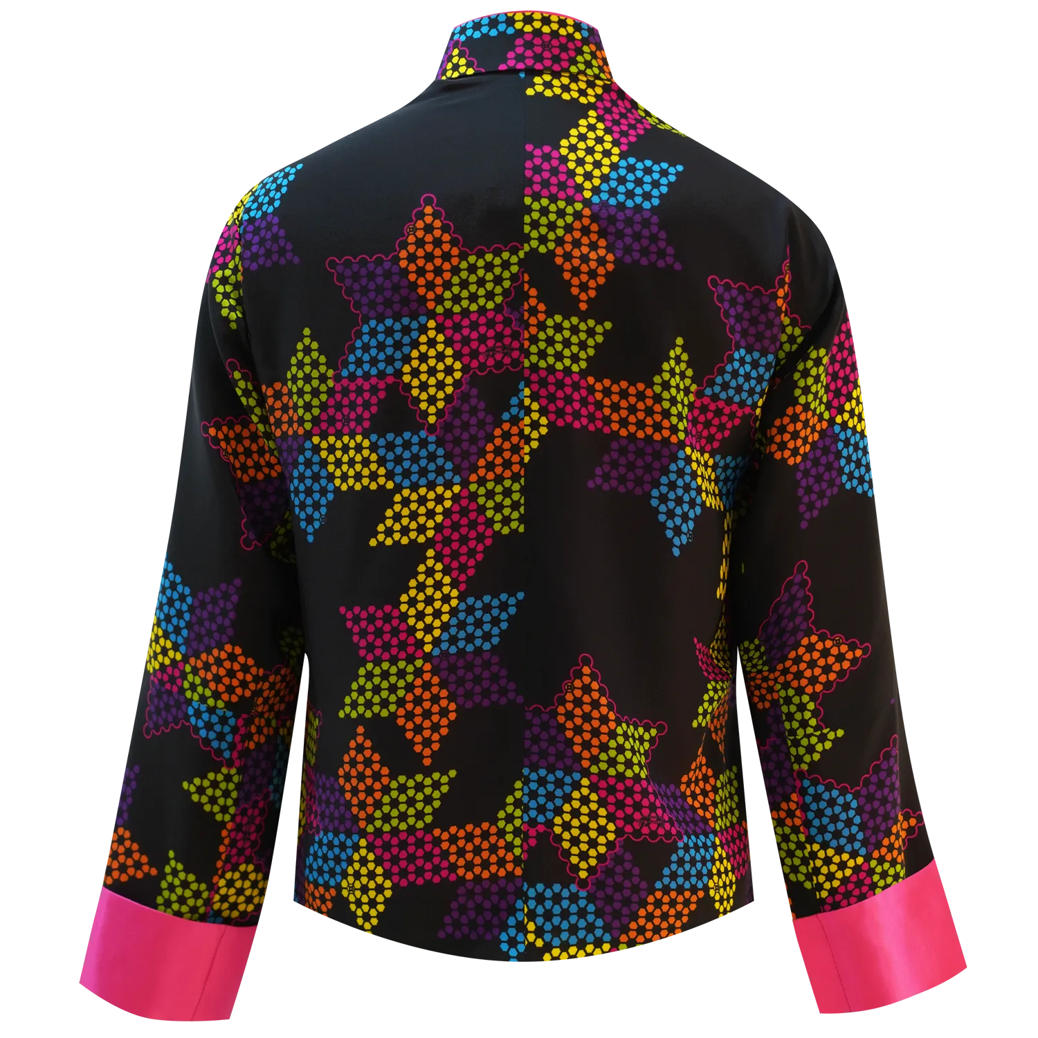 SPARKLE BY KAREN CHAN x  HK Heritage Museum【CHINESE CHECKERS】100% Silk Mini Tang Jacket / Mini Kung Fu Jacket (我們的兒時玩意) (波子棋)