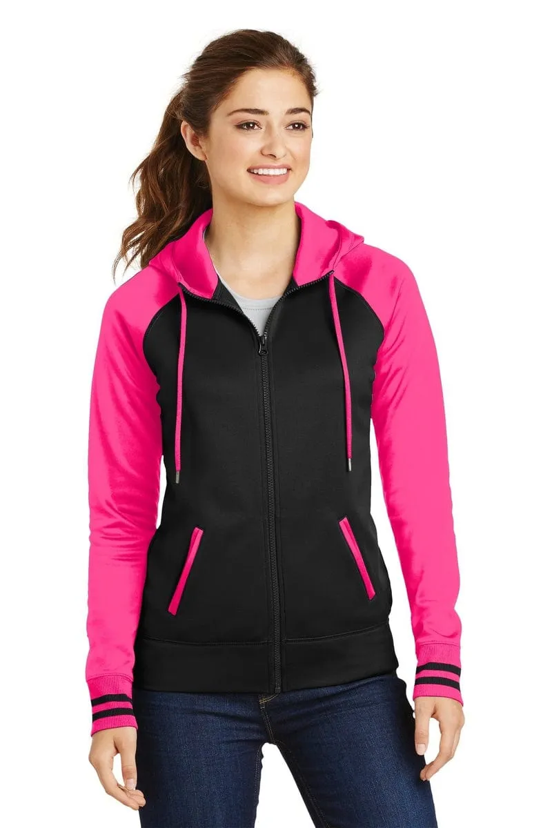 Sport-Tek LST236: Ladies Sport-Wick Varsity Fleece Full-Zip Hooded Jacket