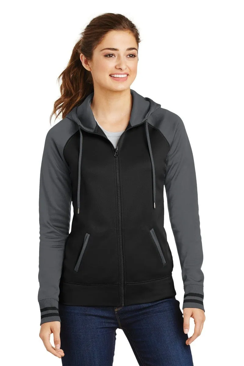 Sport-Tek LST236: Ladies Sport-Wick Varsity Fleece Full-Zip Hooded Jacket