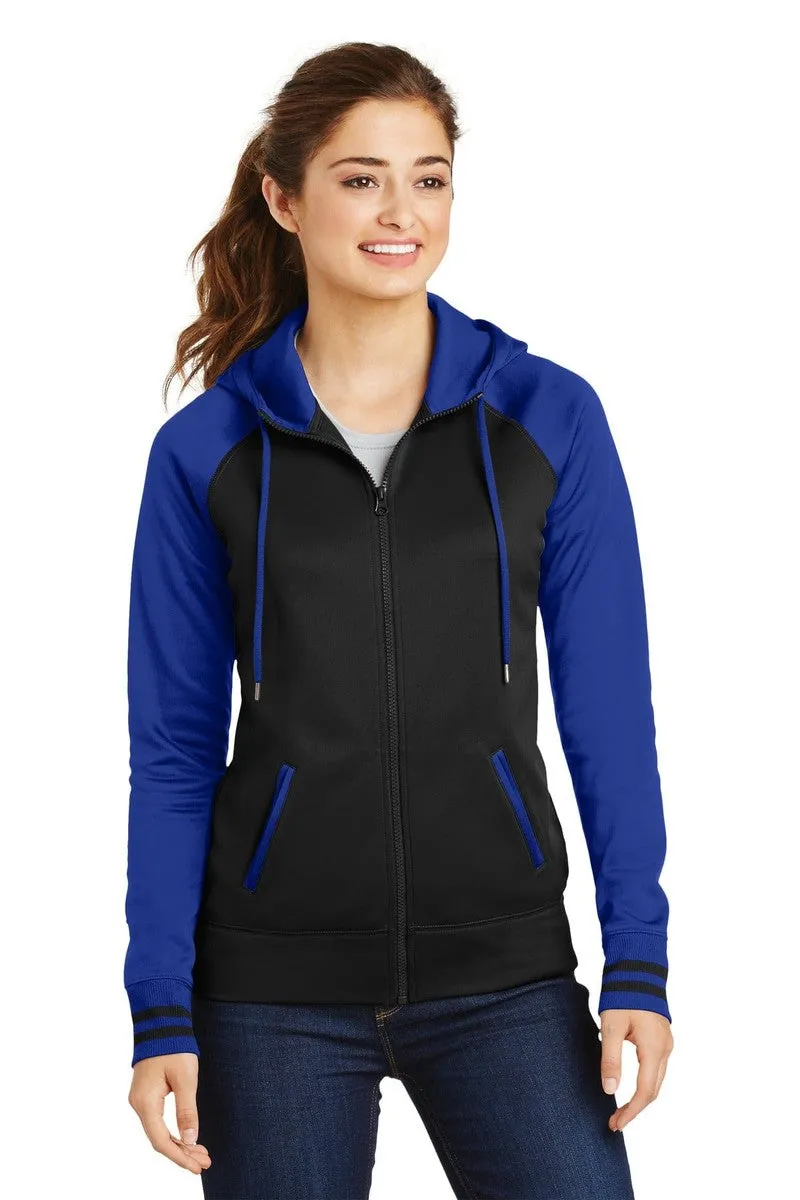 Sport-Tek LST236: Ladies Sport-Wick Varsity Fleece Full-Zip Hooded Jacket